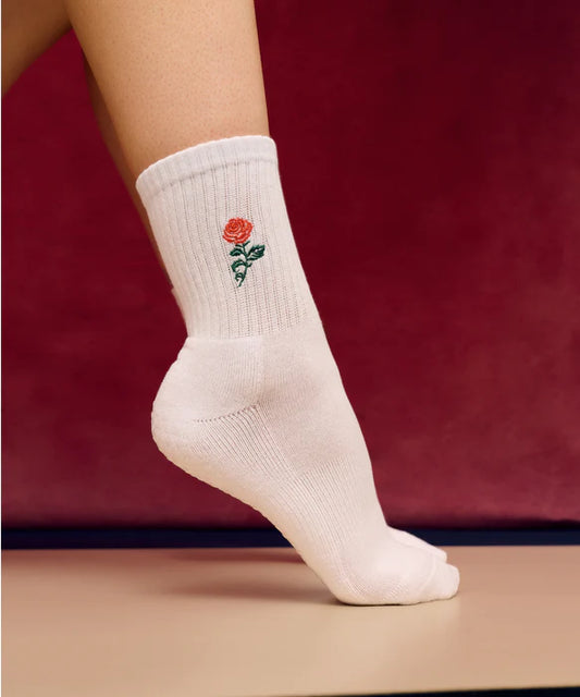 Personalised Crew Grip non slip Sock Rose