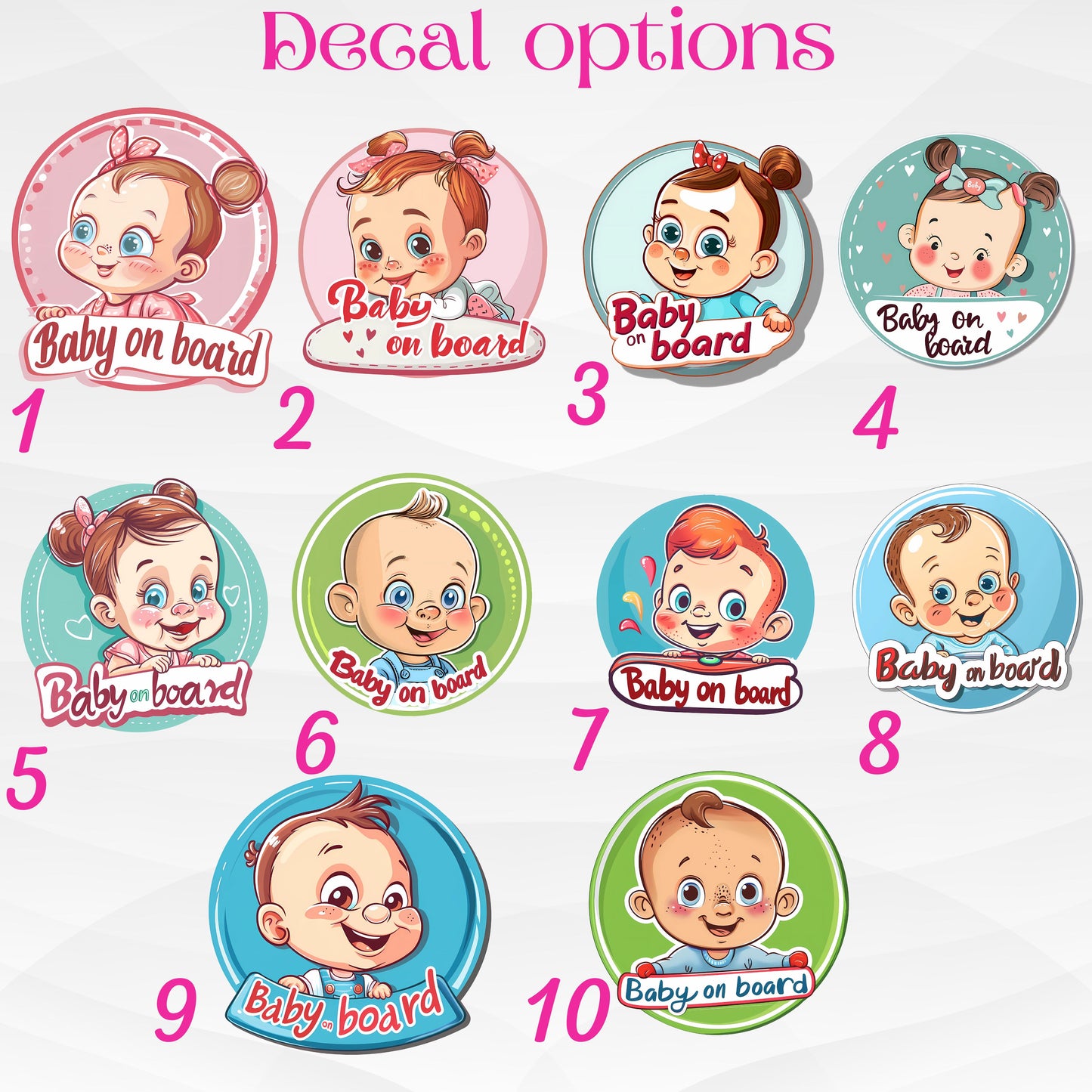 Baby On Board car window decal