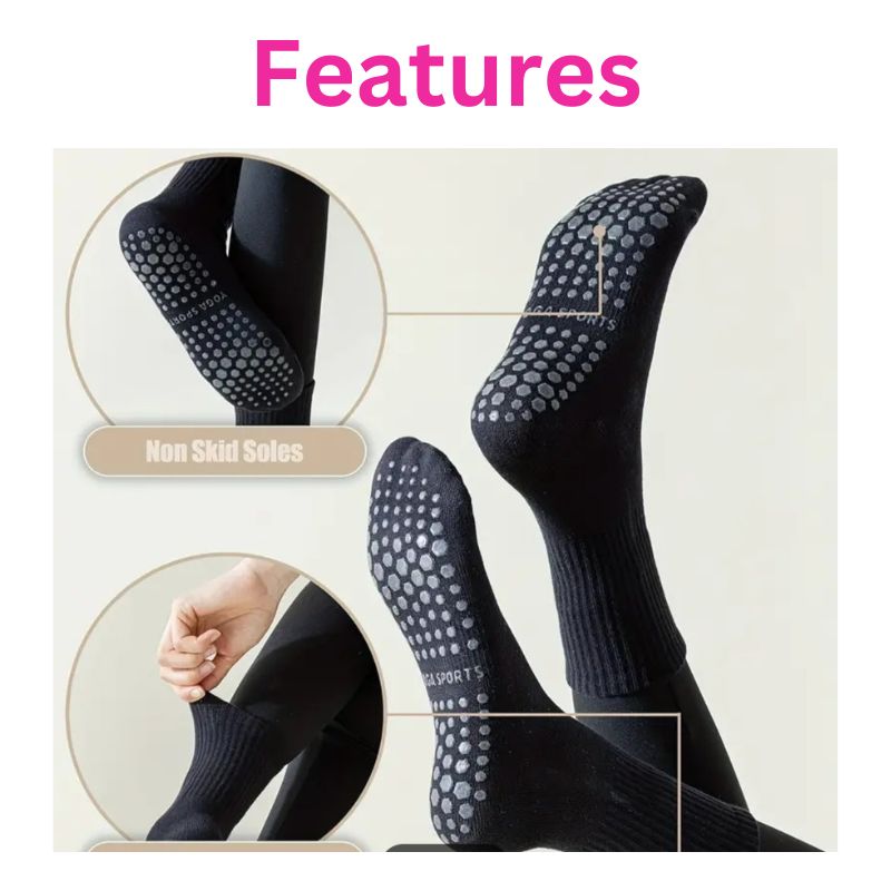 Personalised Pilates Yoga Grip Socks