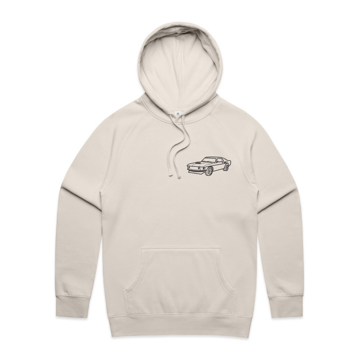 Custom Embroidered Line drawing car portrait sketch