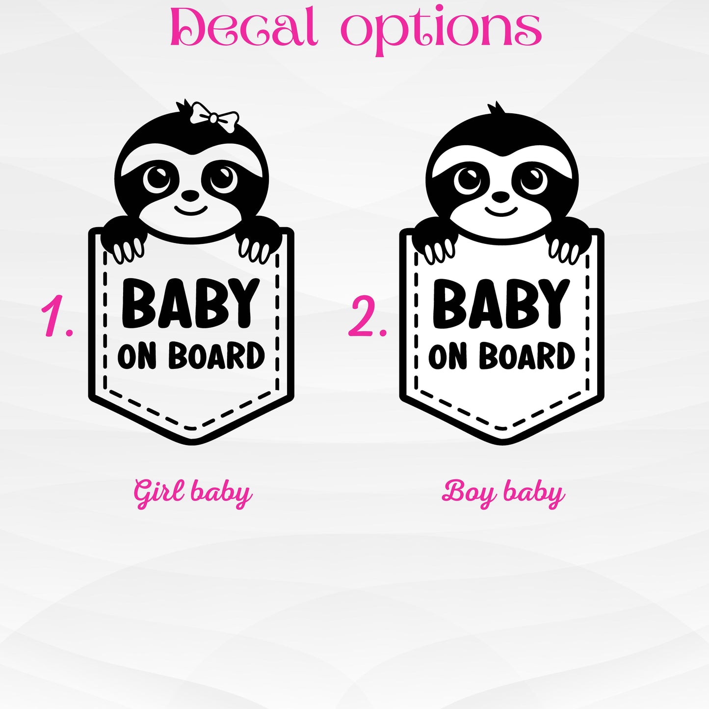 Custom Baby on board car decal