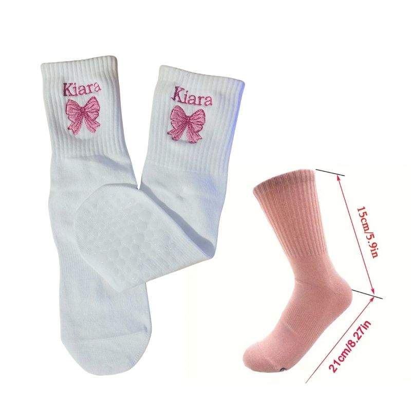 Personalised Pilates Yoga Grip Socks