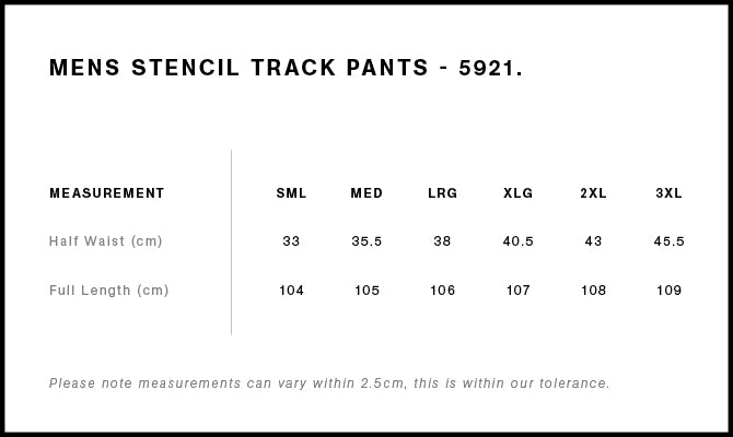 STENCIL TRACK PANTS | 5921