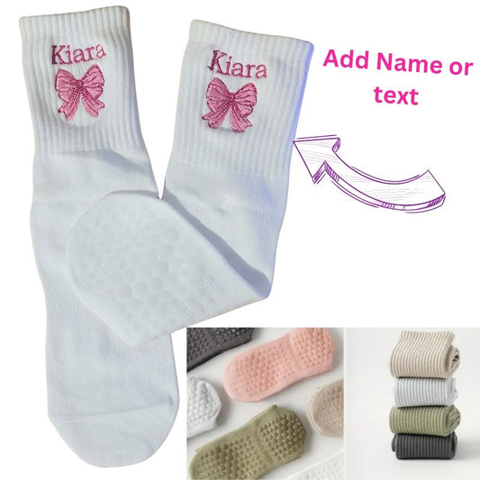 Personalised Pilates Yoga Grip Socks