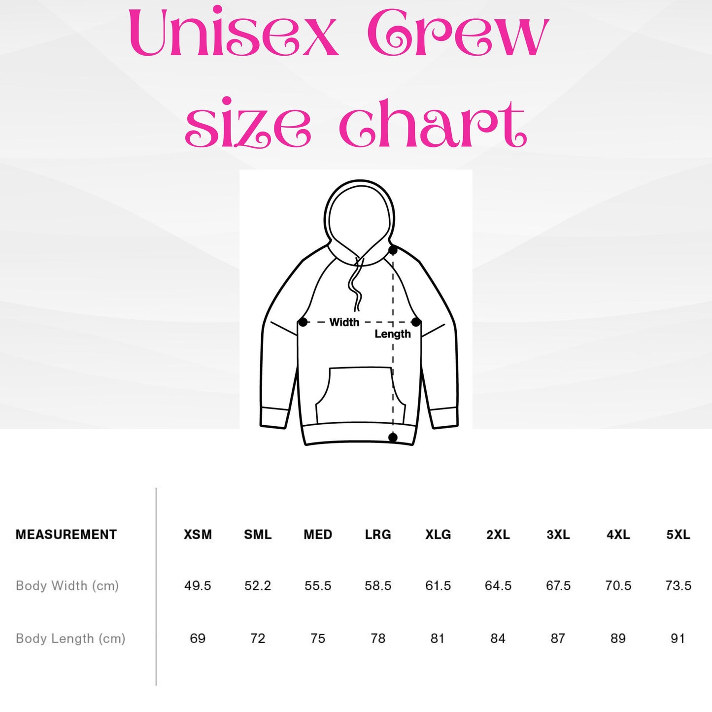 Unisex size chart for Personalised Embroidered Anniversary hoodie gift for Anniversary wedding gift for couples gift