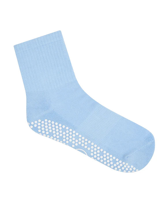 Custom Crew Grip non slip Sock powder blue