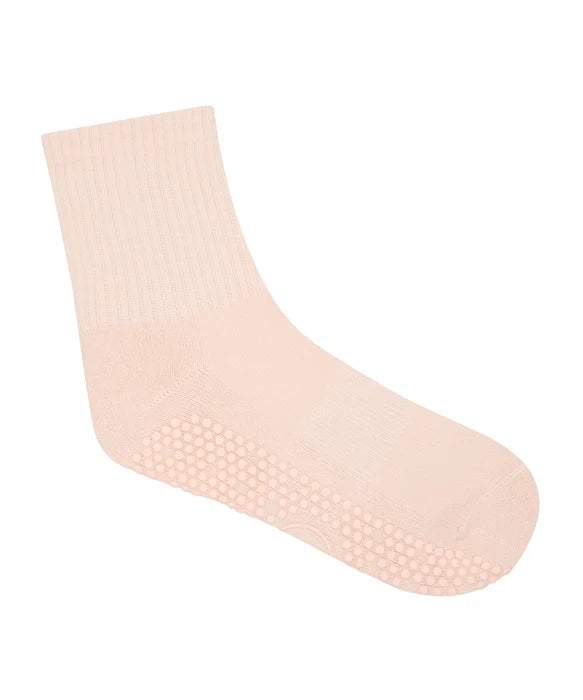 Custom Crew Grip non slip Sock soft pink