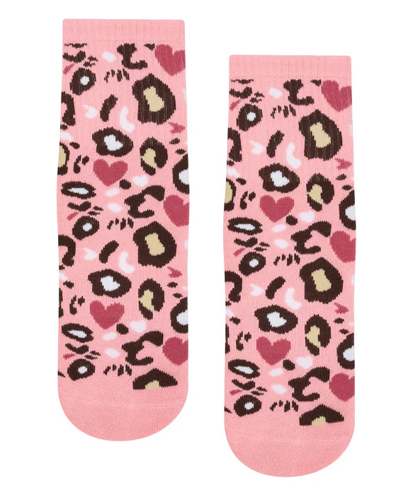 Custom Crew Grip non slip Sock Pink power