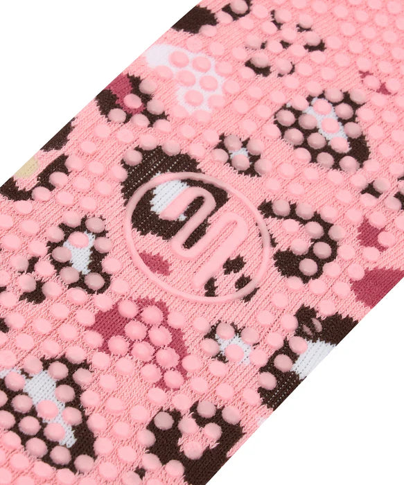 Custom Crew Grip non slip Sock Pink power