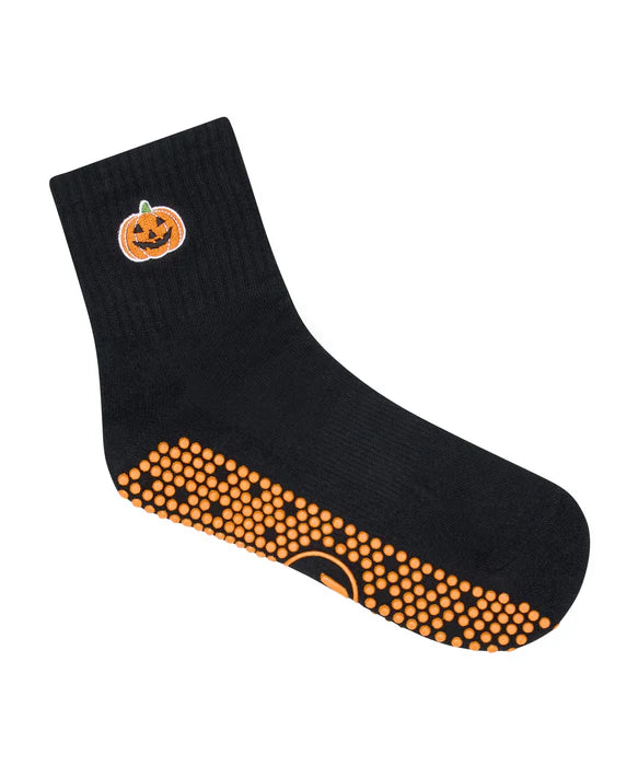Custom Crew Grip non slip Sock Pumpkin