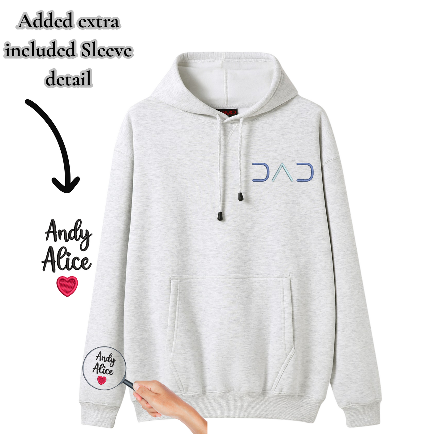 Custom Gift for DAD embroidered Hoodie