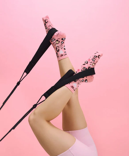 Custom Crew Grip non slip Sock Pink power