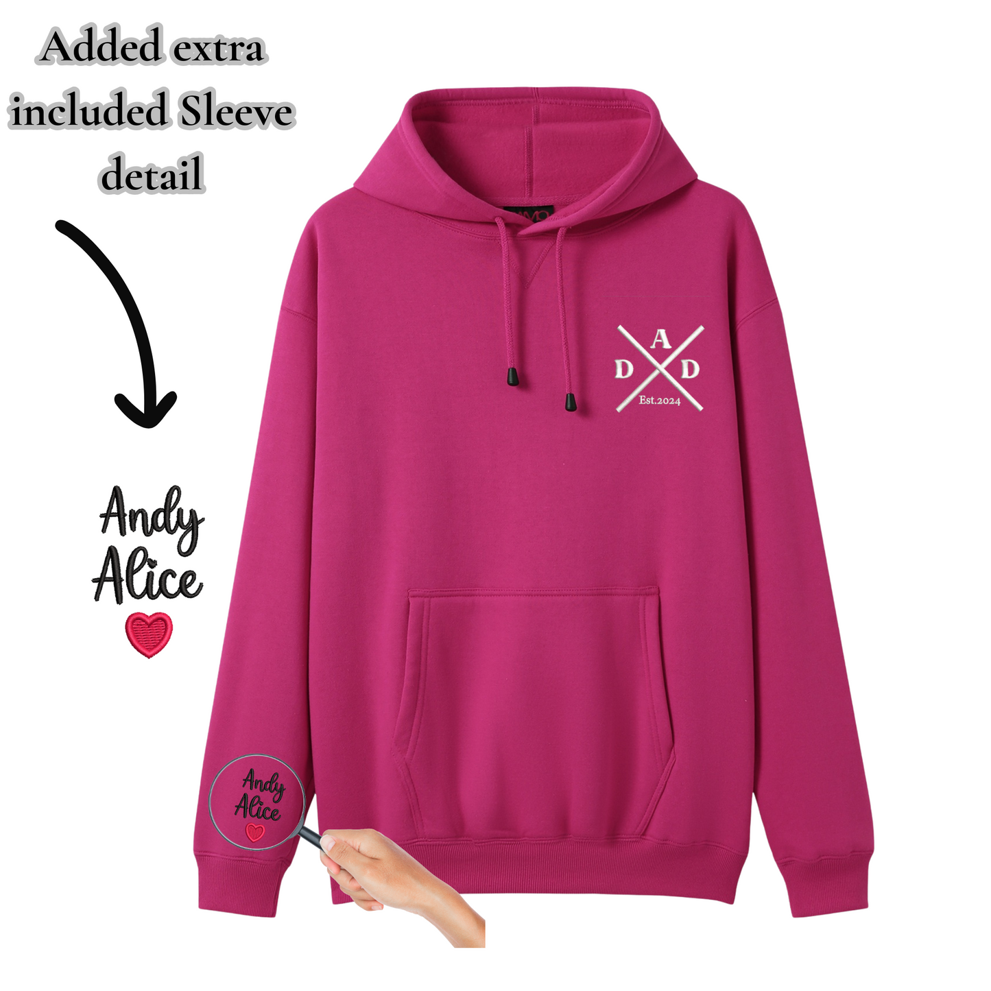Best dad ever embroidered Hoodie (Copy)