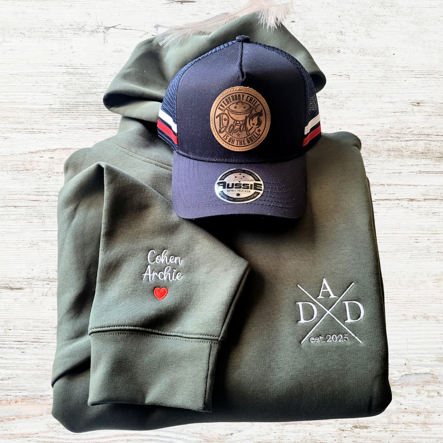 Embroidered fathers day Hoodie for DAD
