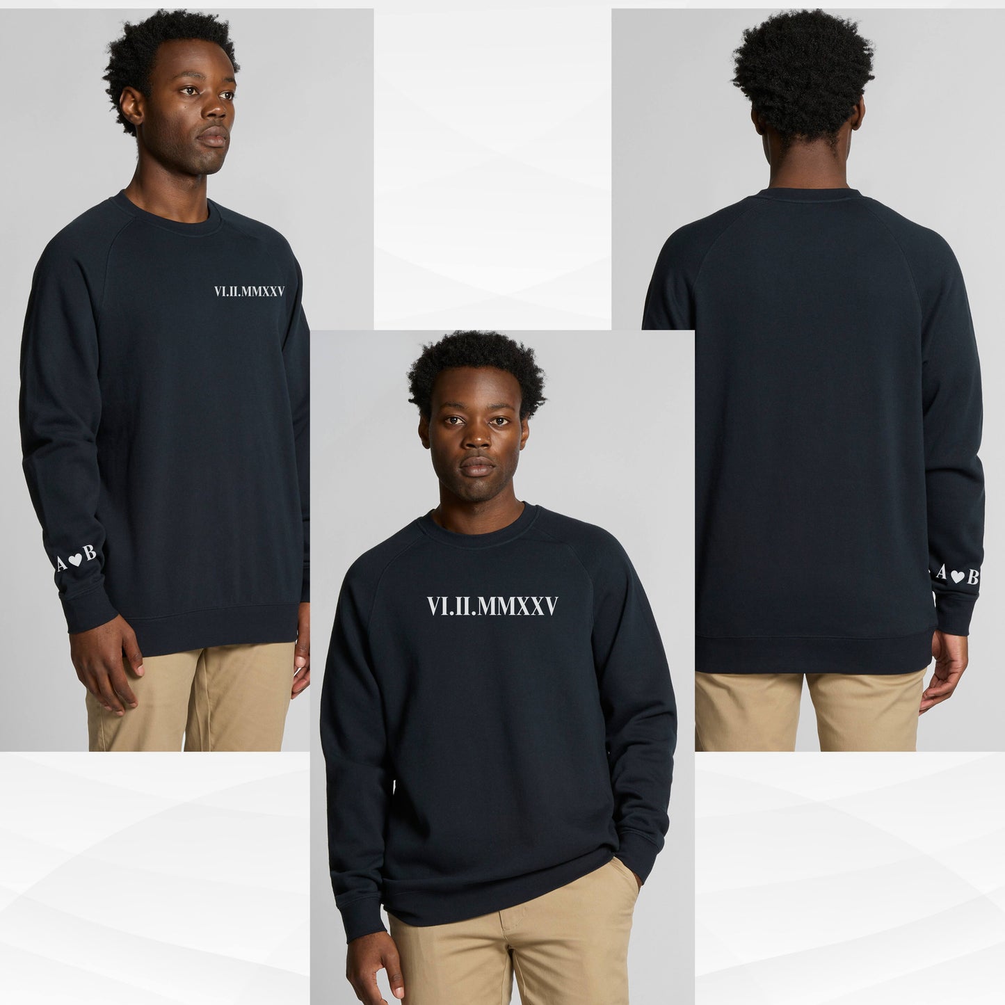 Personalised Anniversary Hoodies Personalised Embroidery  Custom Embroidered Pullover