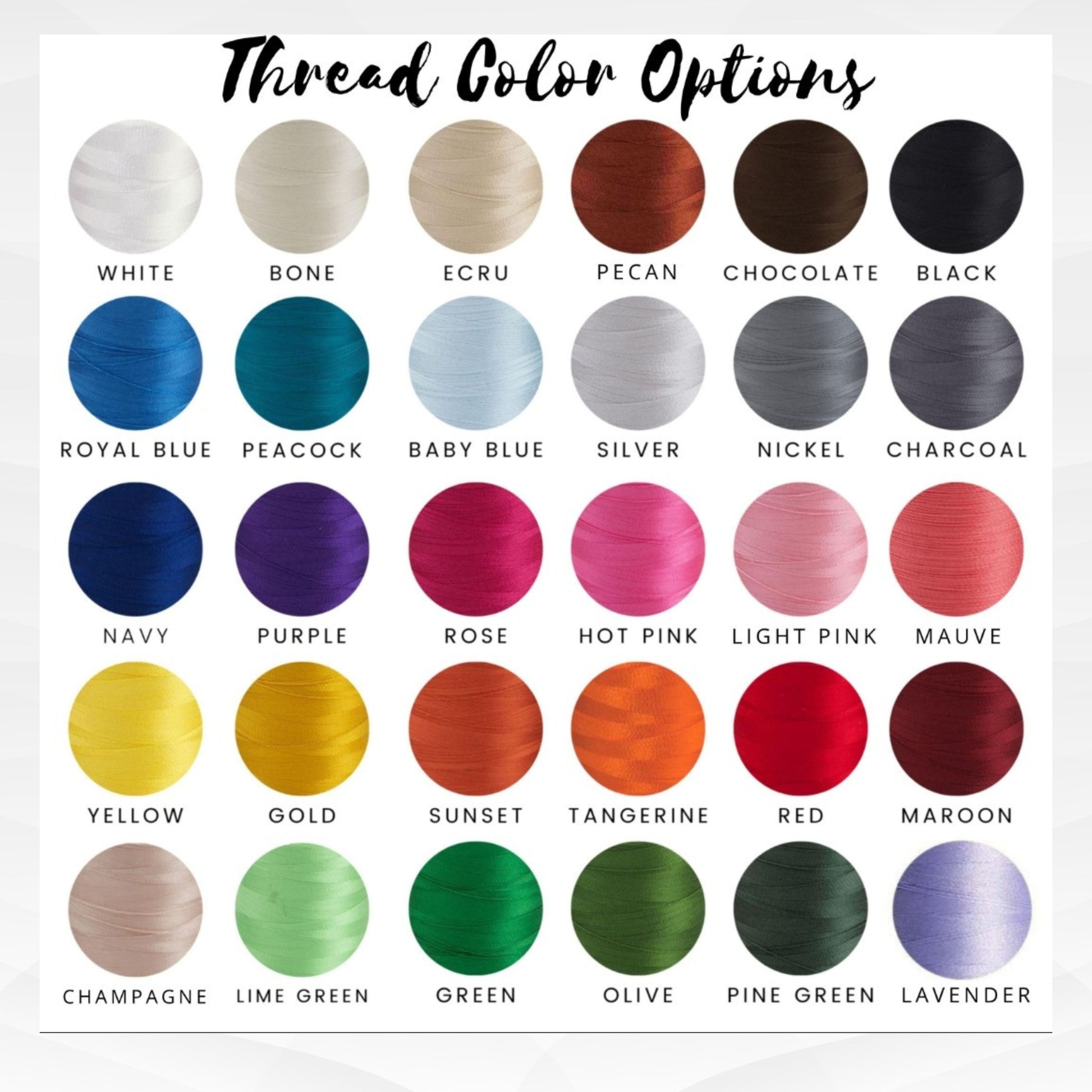 Custom Embroidery Thread colour for personalised hoodie or pullover jumper