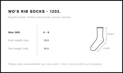 WO'S RIB SOCKS  | 1203