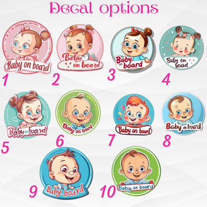 Baby On Board car window decal