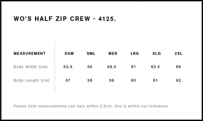 WO'S STENCIL HALF ZIP CREW | 4125