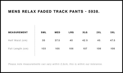 RELAX FADED TRACK PANTS | 5938