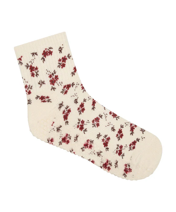 Custom Crew Grip non slip Sock floral