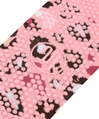 Custom Crew Grip non slip Sock Pink power