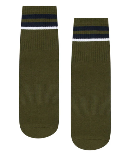 Men's Crew Non Slip Grip Sock Nautical Stripe (Copy)