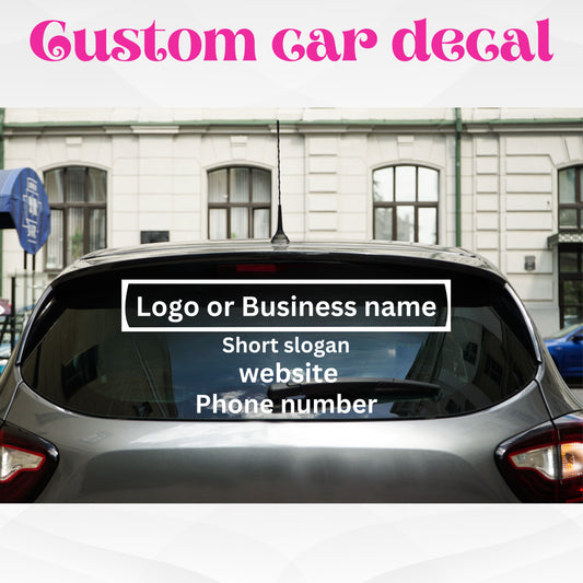 Custom Image logo text Business car window sticker decal