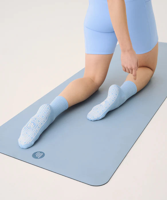 Custom Crew Grip non slip Sock powder blue