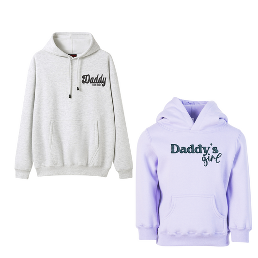 Dad and Child Matching Embroidered hoodie set (Copy)
