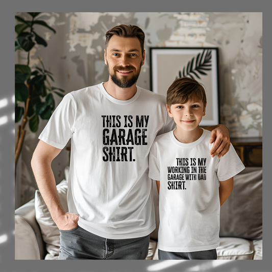 Daddy and me Matching T-shirt Garage shirt