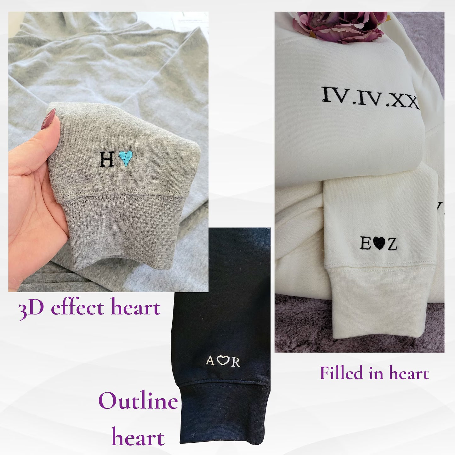 Dad and Child Matching Embroidered hoodie set
