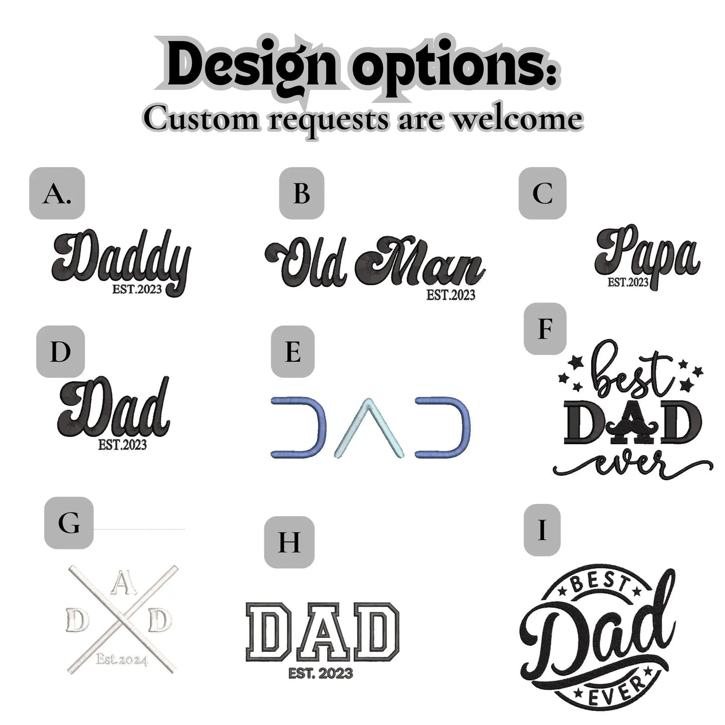 Dad and Child Matching Embroidered hoodie set