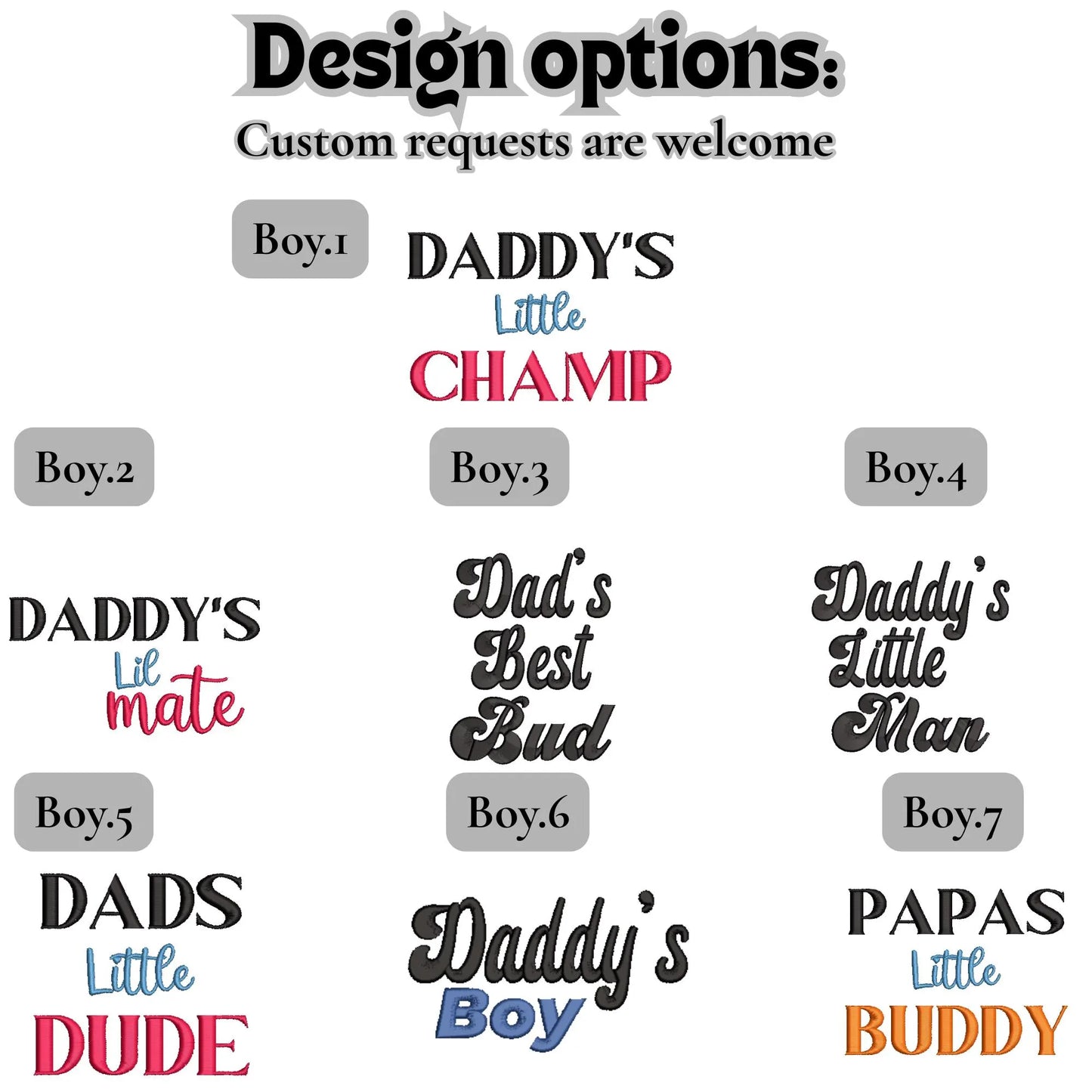 Dad and Child Matching Embroidered hoodie set