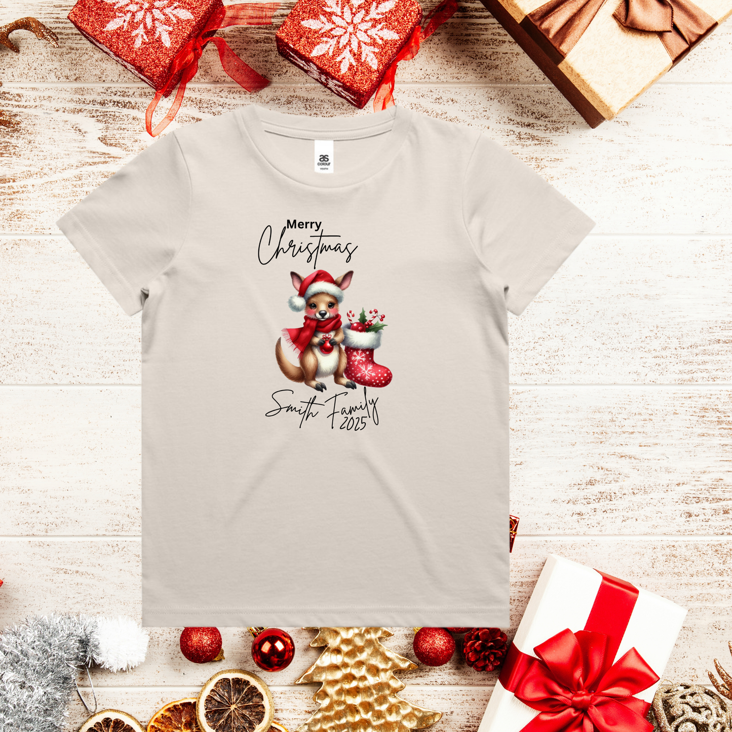 Australian theme Christmas family matching T-shirts