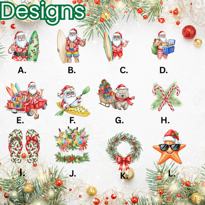 Aussie Santa theme Christmas family matching T-shirts (Copy)