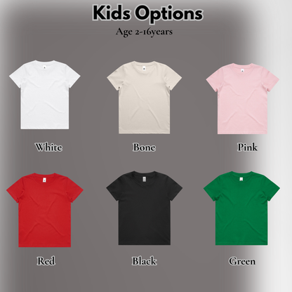 Personalise Australian theme Christmas family matching T-shirts